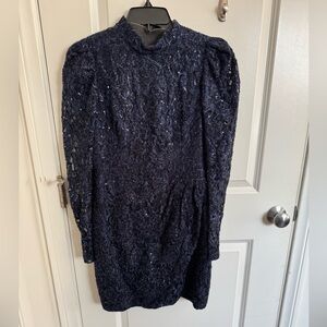 Blue sequin dress